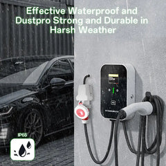 Type 2 22 kW eller 11 kW hjemmeladestation vægboks 5 m ladekabel med ladeholder CEE 3-faset stik til alle elbiler og hybridbiler