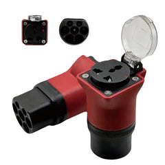 Offentlig opladningsstation Type 2 udladningsadapter til Schuko og Universal Plug, 16 A EU Plug IEC 62196-2, Elektrisk køretøj adapter til opladning biler, motorcykler og scootere