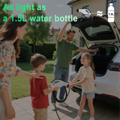 Bærbar elbilsoplader type 2, 3,5 kW 16 A ladekabel, CEE-stik, smart app-kontrol, justerbar strøm, vandtæt, 3 m/5 m/10 m ledning – kompatibel med alle elbiler Model Y / 3 / S/X, ID.4, ID.5, i4