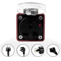 Offentlig opladningsstation Type 2 udladningsadapter til Schuko og Universal Plug, 16 A EU Plug IEC 62196-2, Elektrisk køretøj adapter til opladning biler, motorcykler og scootere