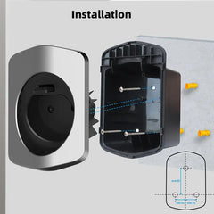 EV oplader Holder til Type 2 oplader lavet af Robust materiale Elektrisk Bil Væg opladningskabel Holder Organiser for alle vejr Betingelser Elektrisk opladningsstation Tilbehør