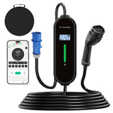 Coolladen 7.4kW EV-lader | 32A CEE-stik til Type 2 mobil wallbox | Justerbar strømstyrke & 1-12H timer