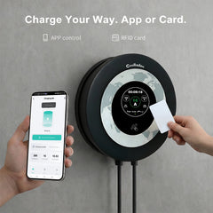 Coolladen Wallbox 11 kW med appstyring og RFID, Type 2 til CEE 16A 3-faset EV-lader, avanceret AC+DC fejlstrømsbeskyttelse (RCD Type B)