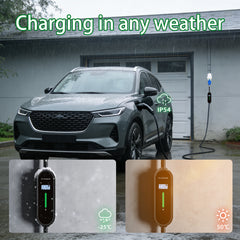 Coolladen 7.4kW EV-lader | 32A CEE-stik til Type 2 mobil wallbox | Justerbar strømstyrke & 1-12H timer