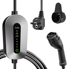 Coolladen  Elbiloplader, Type 2 ladekabel Schuko 3.68kW [1-phase, 4m/6m/11m, 6-16A], EV-oplader til 3008/508, C5X, DS7, GLA, Q3, X3, ZOE, ID.3, ID.4, og andre PHEV/EV