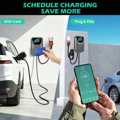 Coolladen 11kW/22kW stationær EV-vægboks-ladehub Type 2 – OCPP 1.6J smart styring, fler-kort RFID & appstyring, fast tilsluttet kommerciel & privat EVSE